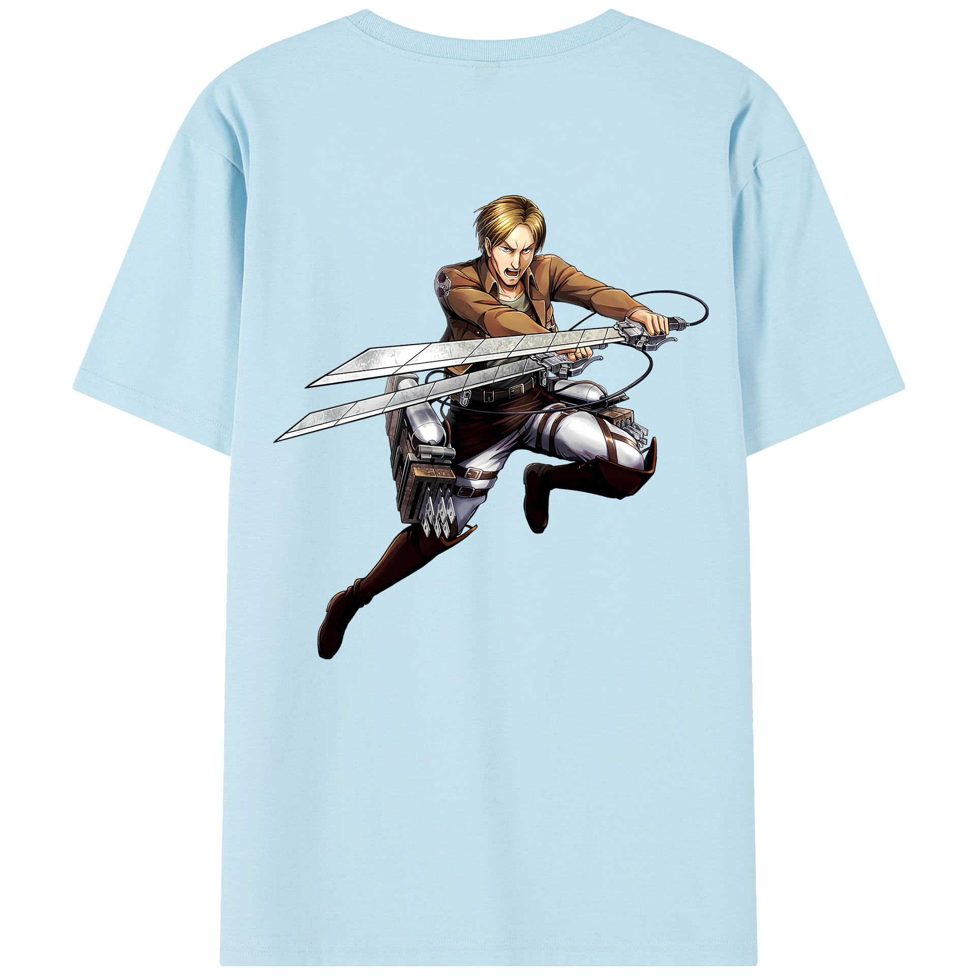 （画像用） 進撃の巨人 Attack on Titan 綿100％半袖Tシャツ（背面プリント）
